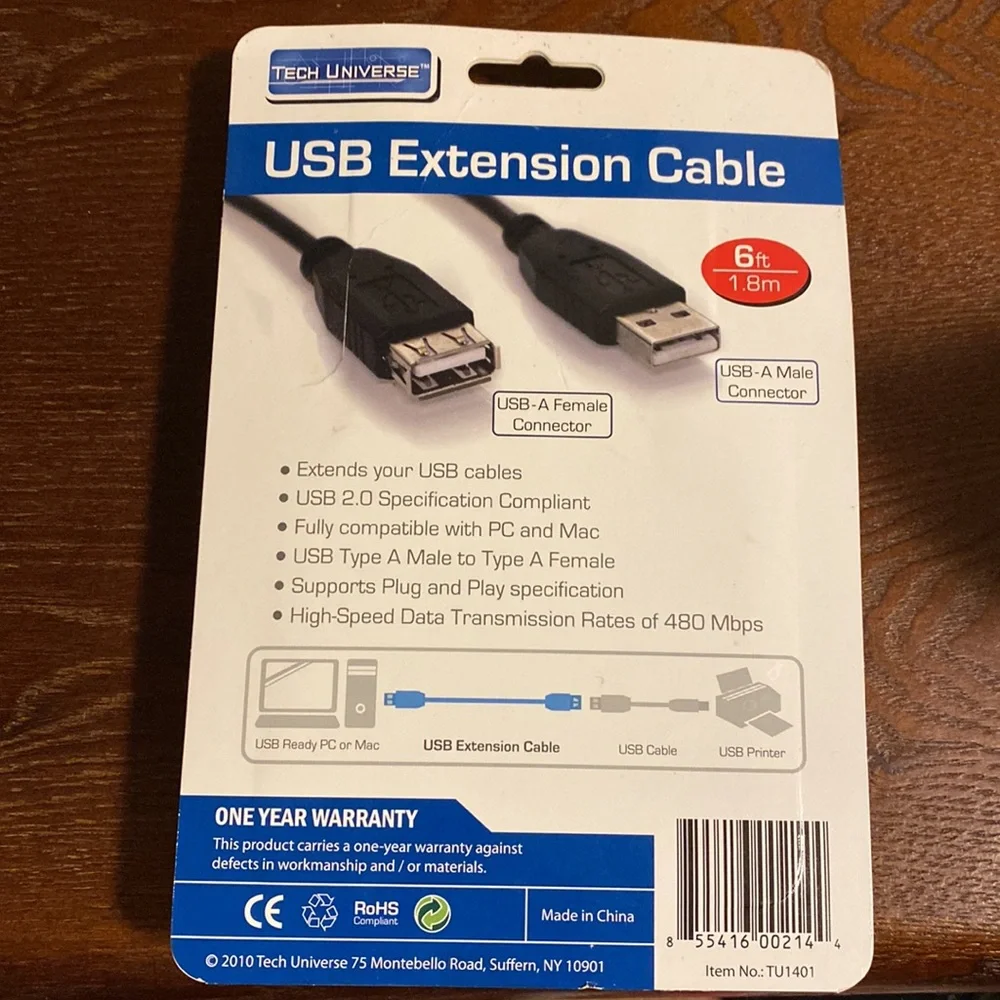 USB Extension Cable Type A Male to Type A Female